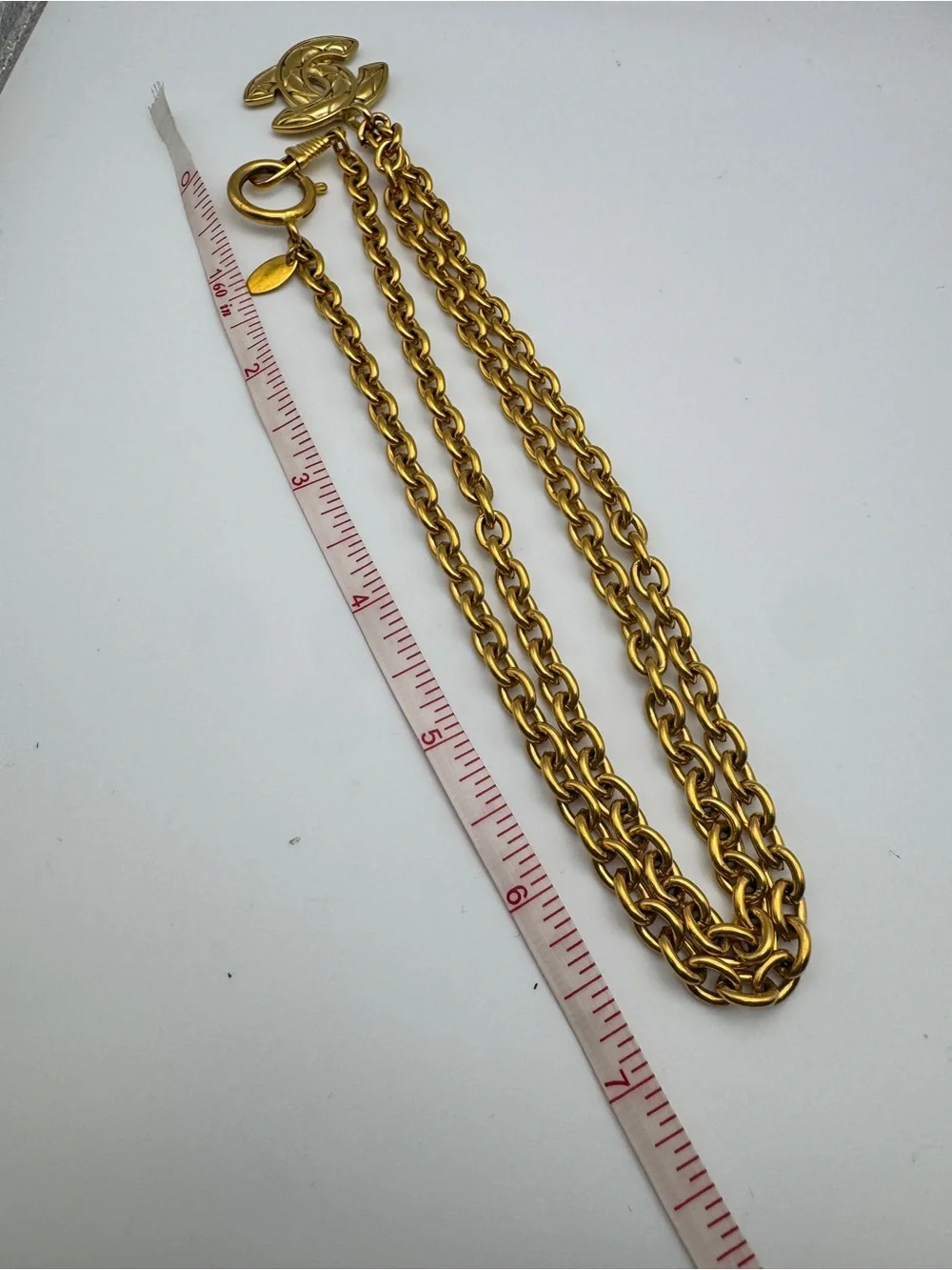 Vintage Chanel CC pendant necklace